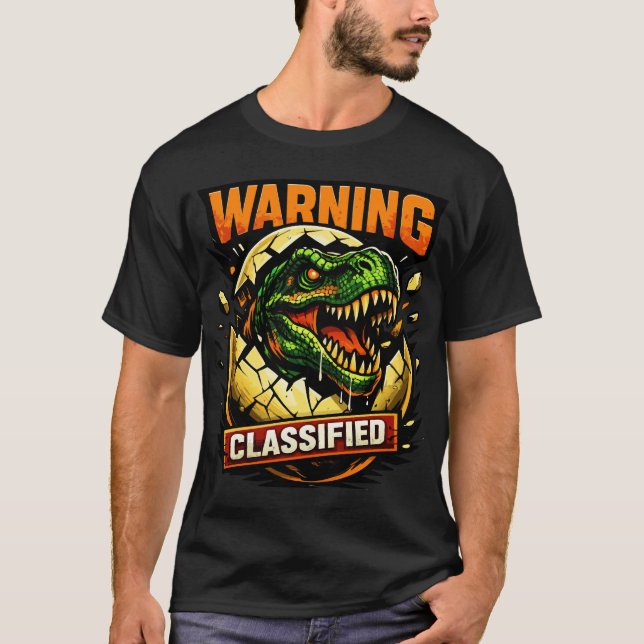 'WARNING CLASSIFIED' T-Shirt (Front)
