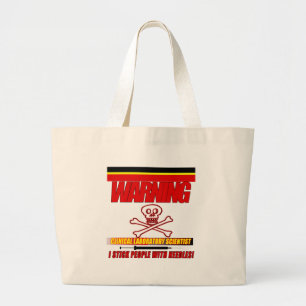 WARNING CLINICAL LAB SCIENTIST STICK WITH NEEDLES LARGE TOTE BAG