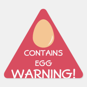 Warning Contains Egg Allergen Label