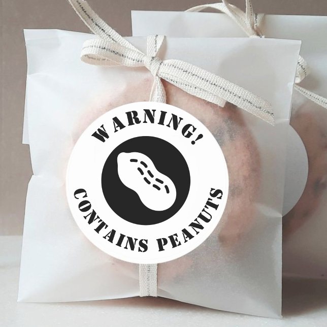 Warning contains nuts Food Label (Creator Uploaded)