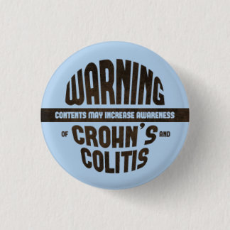 Warning! Contents May Increase Awareness - Blue 3 Cm Round Badge