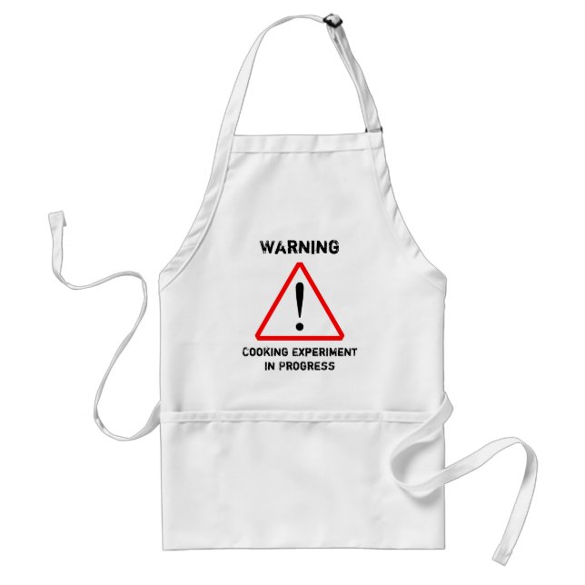 "Warning, Cooking Experiment In Progress" Apron (Front)