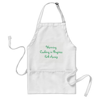 WARNING COOKING IN PROGRESS STANDARD APRON