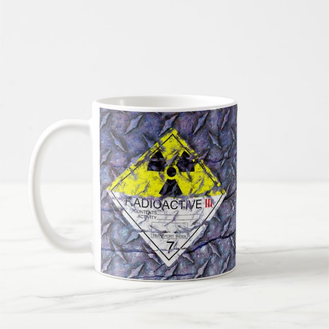 Warning! Corroded Radioactive Cat.3 Signs -  Coffee Mug (Left)