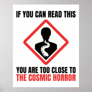 Warning Cosmic Horror Cthulhu Lovecraft Poster
