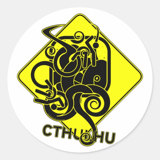 Warning: Cthulhu Stickers (Front)