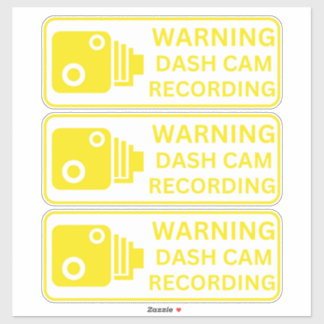 Warning Dash CAM Recording Vehicle Camera Security