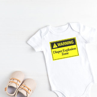 Warning! Diaper Explosion Zone Baby Bodysuit