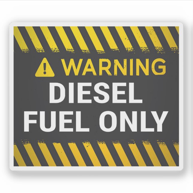Warning Diesel Fuel Only Sign (Front)