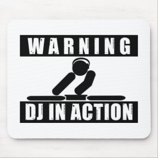 Warning DJ in Action mouse pad