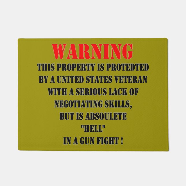 WARNING DOORMAT (Front)