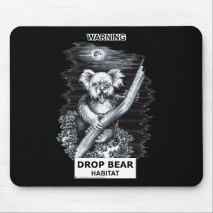 Warning: Drop Bear Habitat Mouse Pad