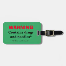 Warning-Drugs & Needles-Medicines & Sewing Kit