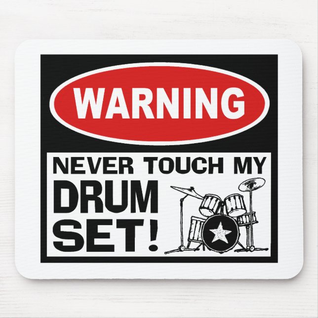 WARNING - DRUMS MOUSE PAD (Front)