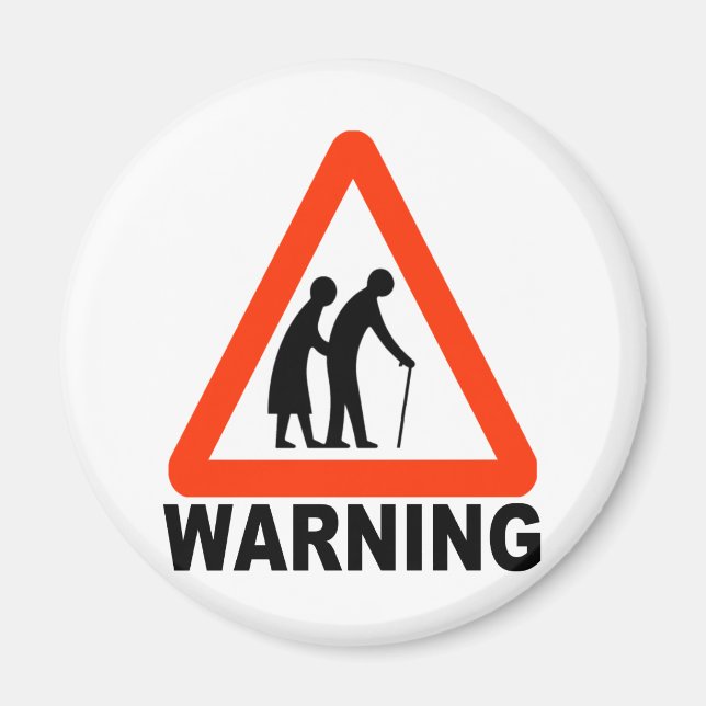 Warning - Elderly Crossing Magnet (Front)