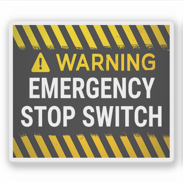 Warning Emergency Stop Switch (Front)