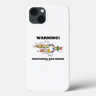 Warning! Emotional DNA Inside Molecular Bio Humour iPhone 13 Case