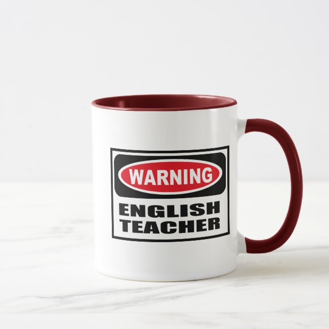 Warning ENGLISH TEACHER Mug (Right)