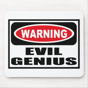 Warning EVIL GENIUS Mousepad