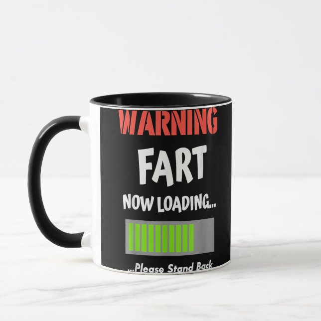Warning Fart Now Loading Please Stand Back Mug (Left)