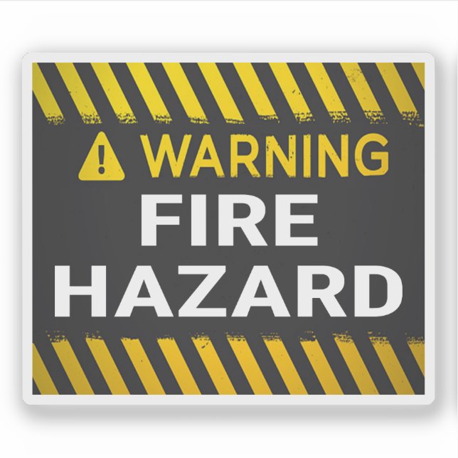 Warning Fire Hazard Sign (Front)