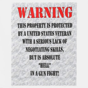 WARNING Fleece Blankets