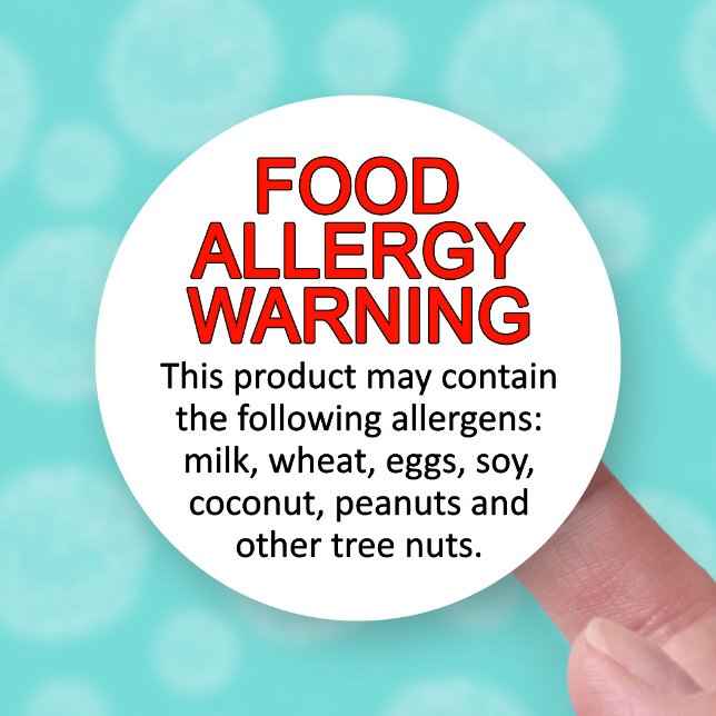 Warning Food Allergy Caution Nuts Soy Egg (Creator Uploaded)