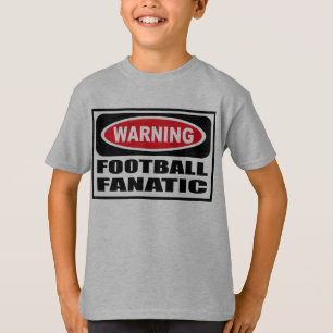 Warning FOOTBALL FANATIC Kid's T-Shirt