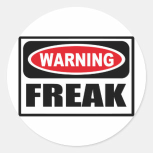 Warning FREAK Sticker
