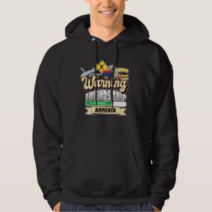 Warning Friends Trip in Progress Armenia Travel Ma Hoodie