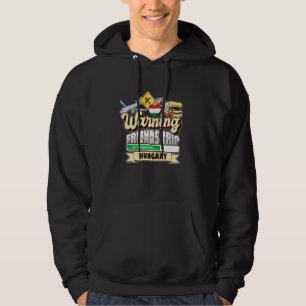 Warning Friends Trip in Progress Hungary Travel Ma Hoodie