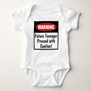 Warning! Future Teenager, Proceed with Caution Baby Bodysuit