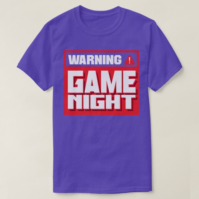 Warning Game Night Video Game Player Gamer Gaming  T-Shirt (Design Front)