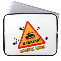 Warning Gaming Neoprene Laptop Sleeve 15"