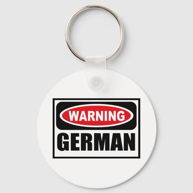 Warning GERMAN Key Chain (Front)