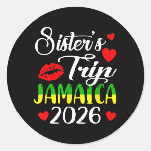 Warning Girls Trip in Progress Reunion 2026 Classic Round Sticker
