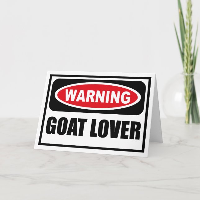 Warning GOAT LOVER Greeting Card (Front)