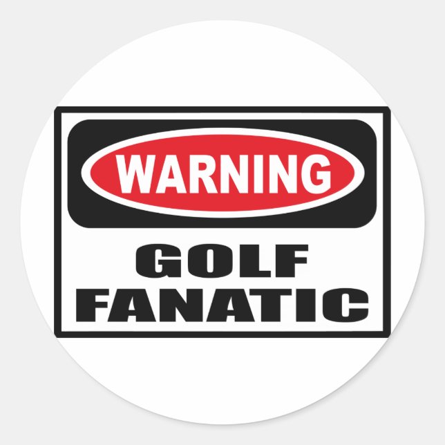 Warning GOLF FANATIC Sticker (Front)