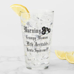 Warning Grumpy Bowls Woman With Irritable Bowls, Glass