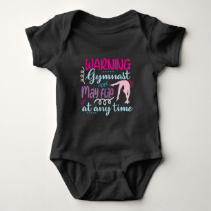 Warning Gymnast May Flip at Any Time Baby Bodysuit