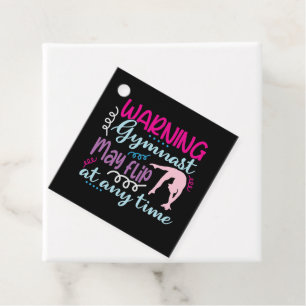 Warning Gymnast May Flip at Any Time Favour Tags