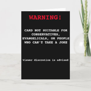Warning! Happy Holidays Greeting Card