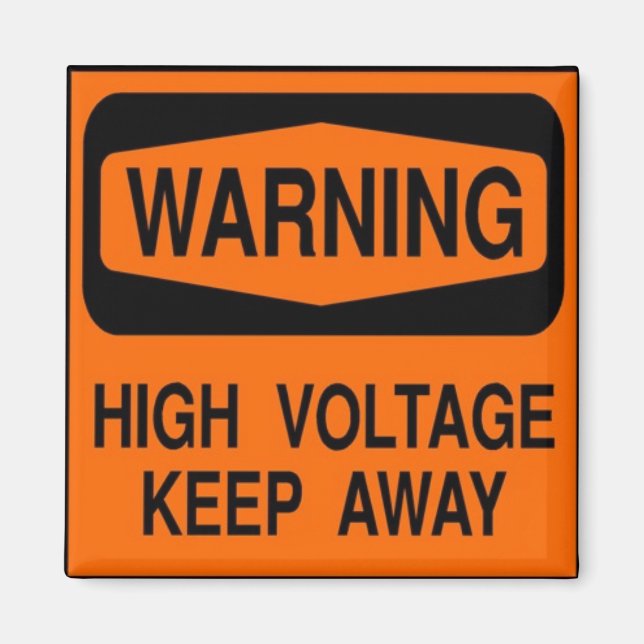 warning high voltage magnet (Front)