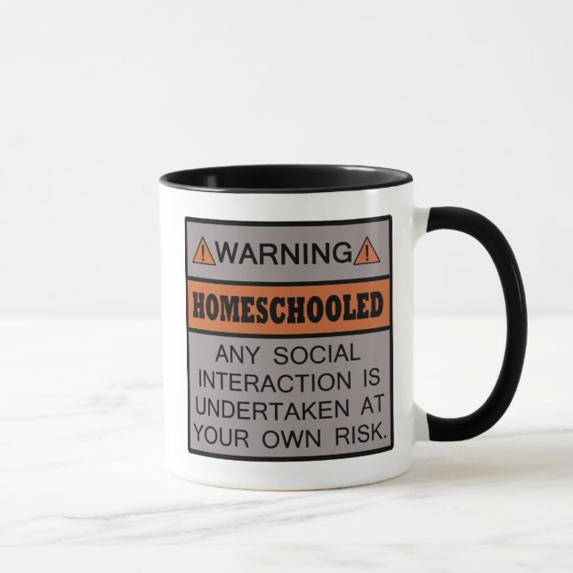 Warning! Homeschooled! Mug (Right)