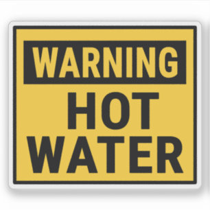 Warning Hot Water 