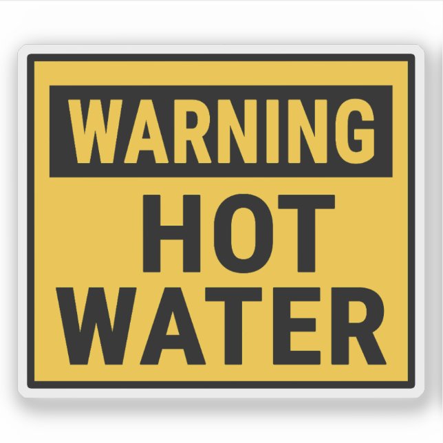 Warning Hot Water  (Front)