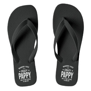 Warning I Have a Crazy Pappy   Father Gift Thongs