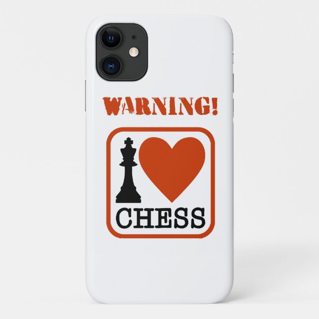 Warning! I love chess Case-Mate iPhone Case (Back)