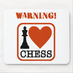 Warning! I love chess Mouse Pad
