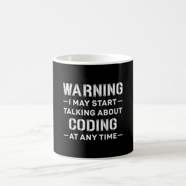 Warning I May Start Coding Medical Coder Hospital Coffee Mug (Center)